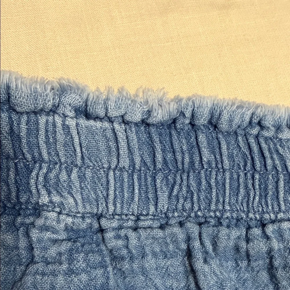 Aerie High Waist Blue Gauzy Shorts, Size XL - Picture 5 of 12